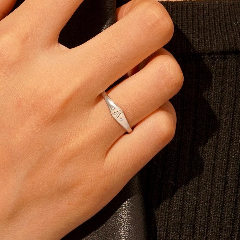Letter Single Ring image number 4