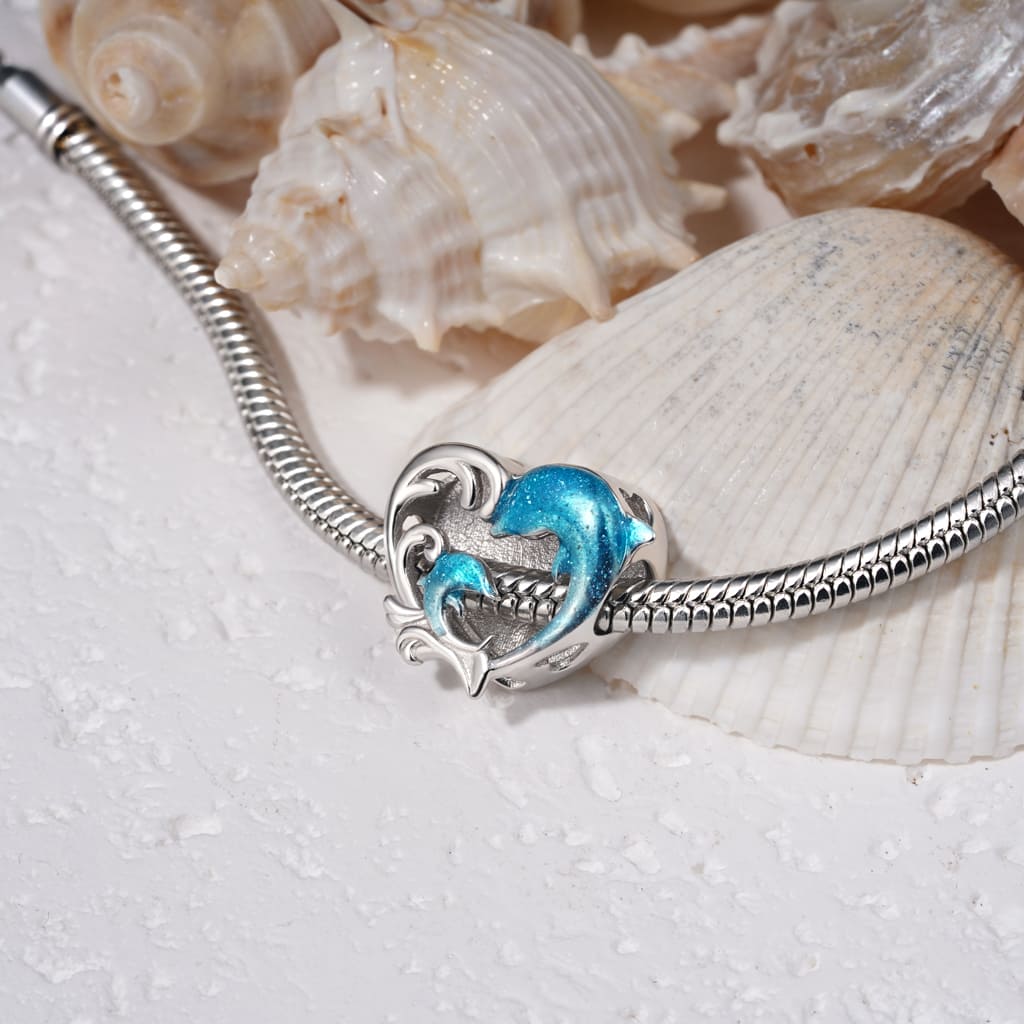 Dolphin Heart Charm image number 2