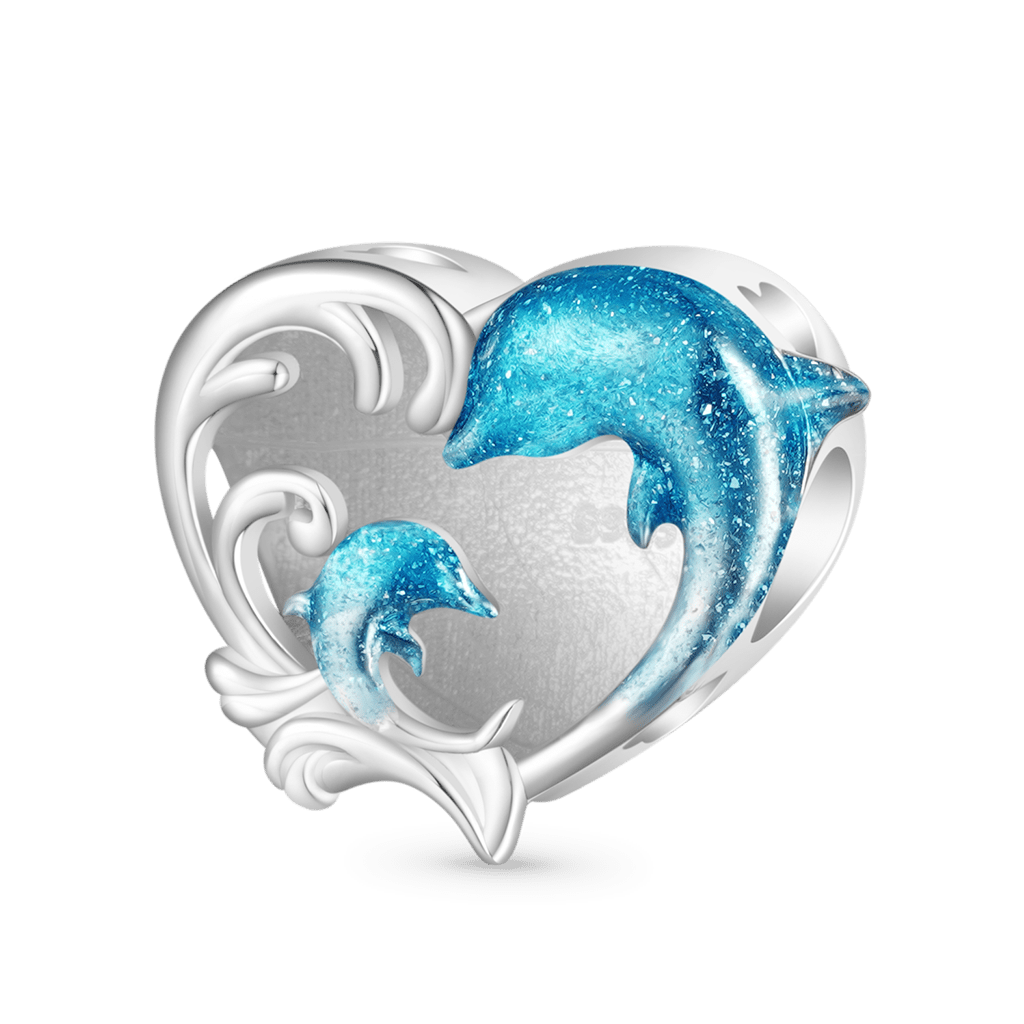 Dolphin Heart Charm image number 0