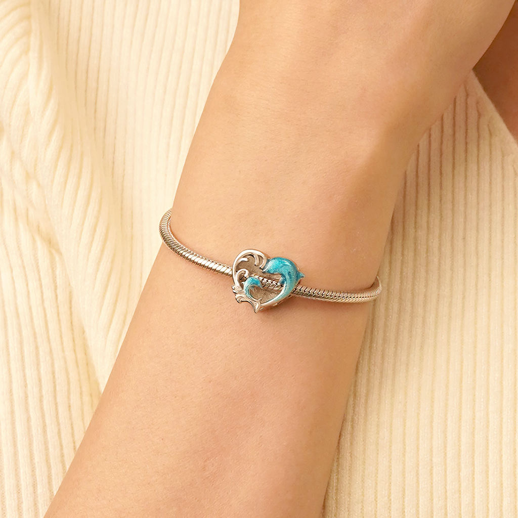 Dolphin Heart Charm image number 4