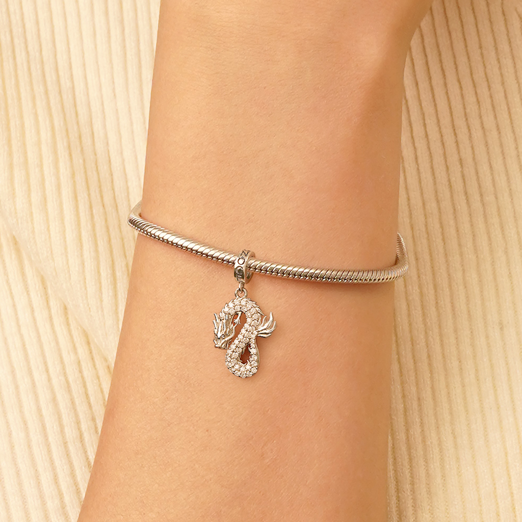 Silver Dragon Pendant image number 5