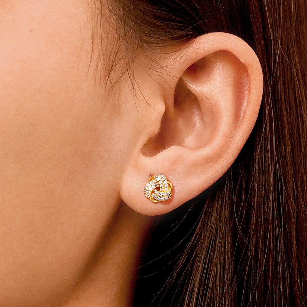 Love Knot Stud Earrings image number 6