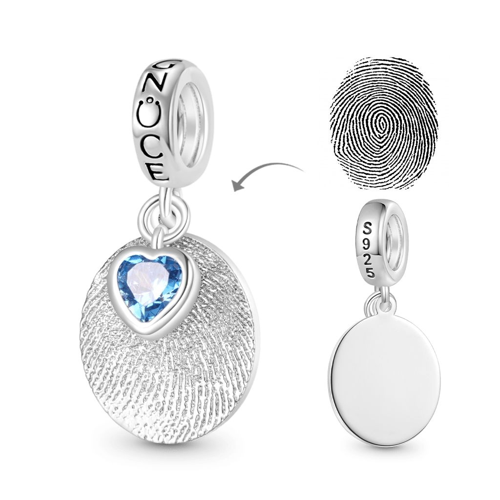 Fingerprint Birthstone Pendant image number 0
