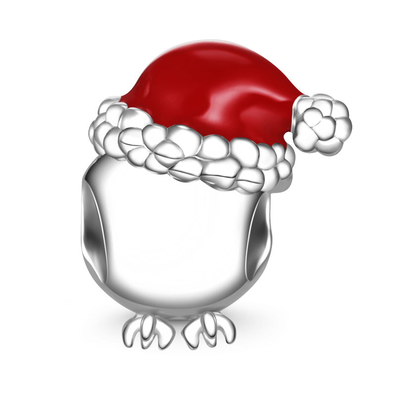 Owl with Santa Hat Charm image number 1