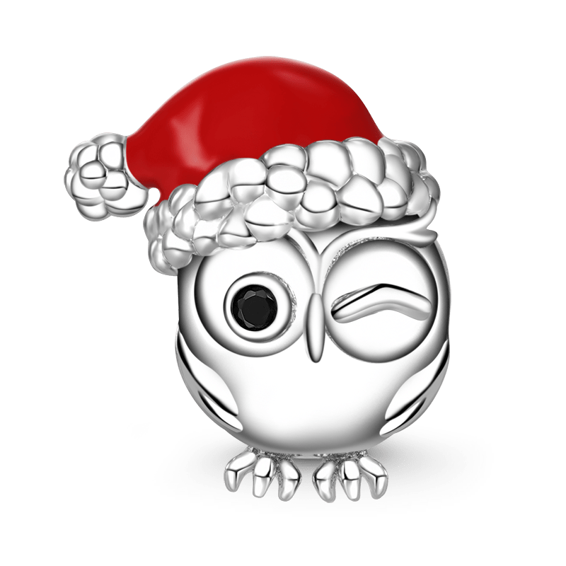 Owl with Santa Hat Charm image number 0