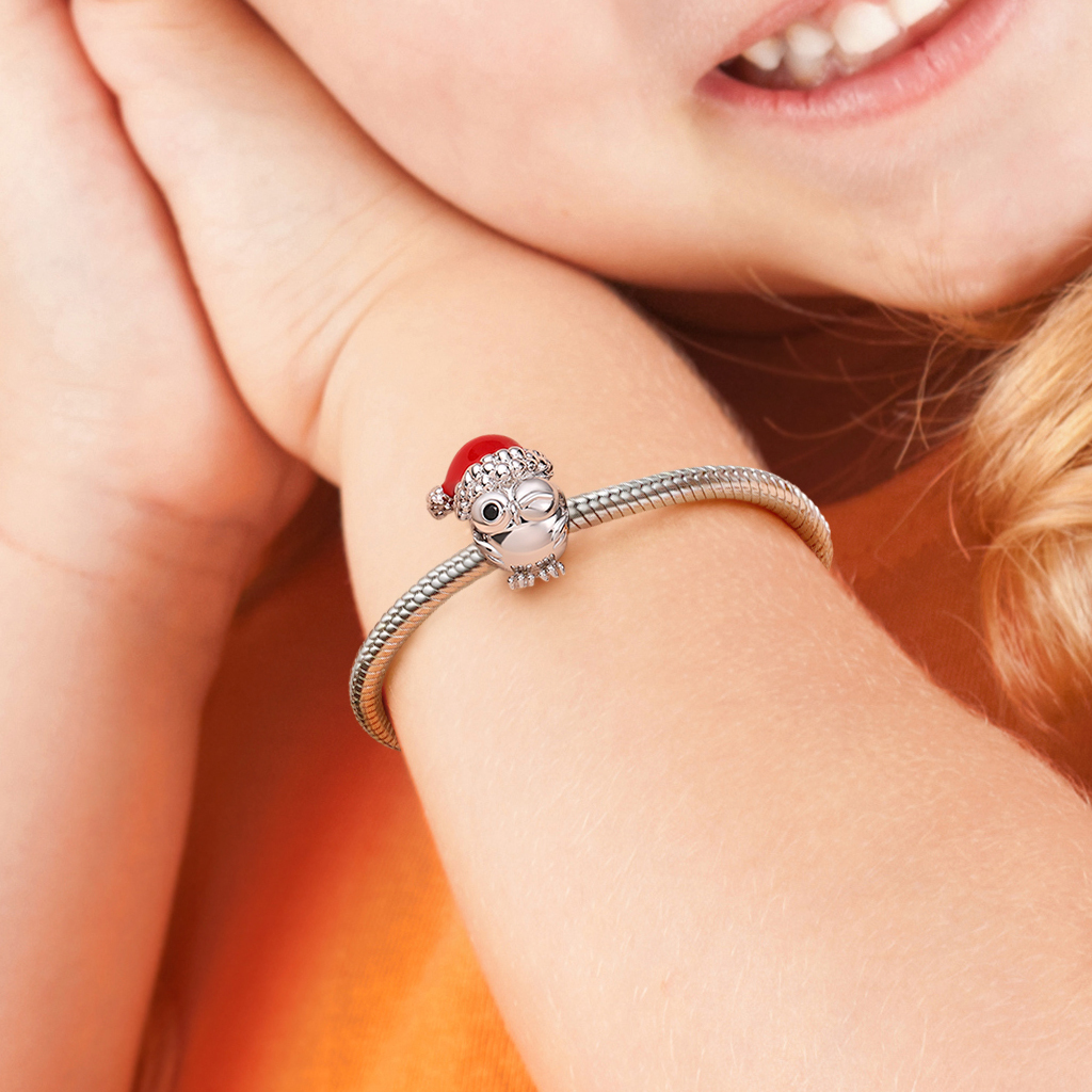Owl with Santa Hat Charm image number 4