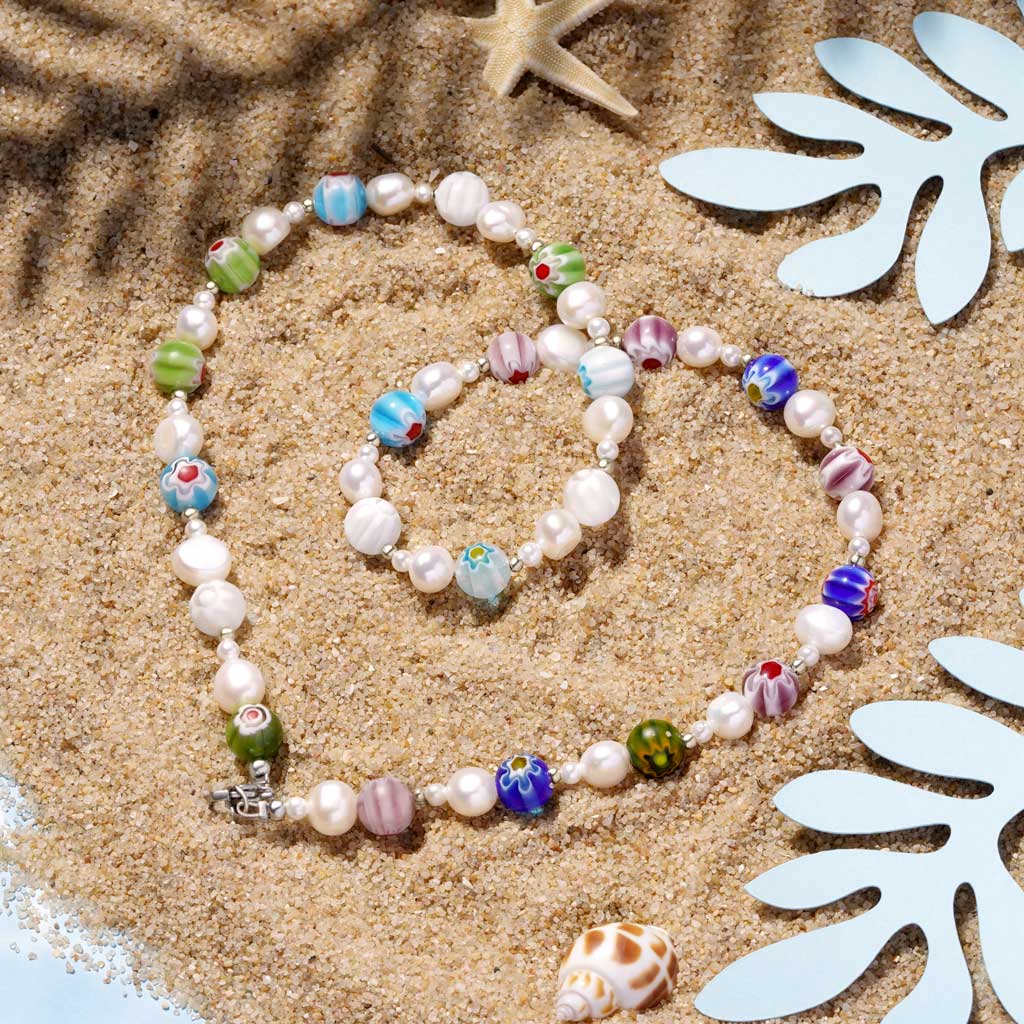 Beaded & Pearls Choker Necklace image number 1