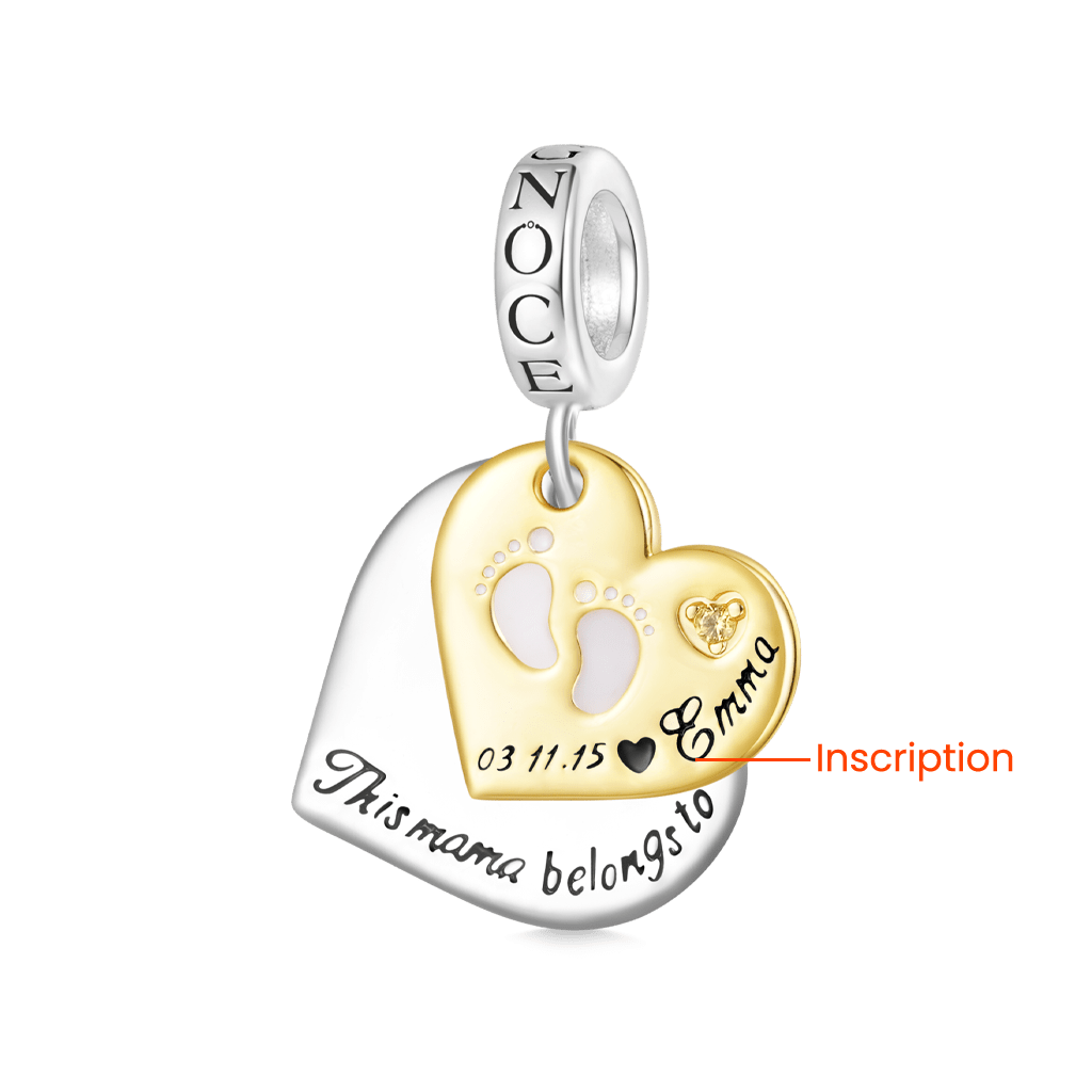 Double Heart Engravable Pendant image number 1