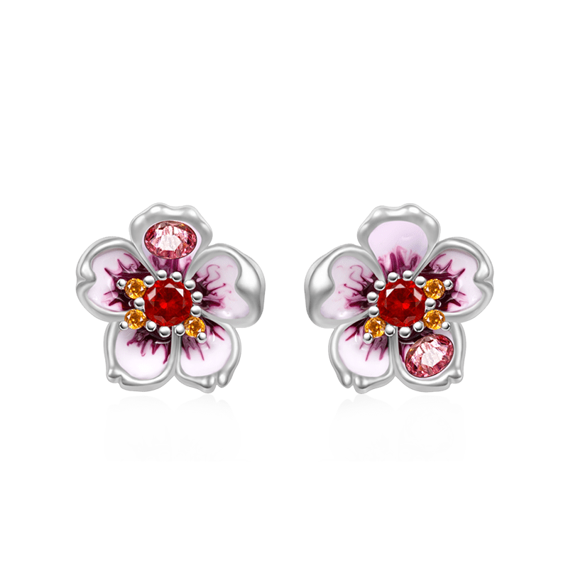 Cherry Blossoms Stud Earrings image number 0