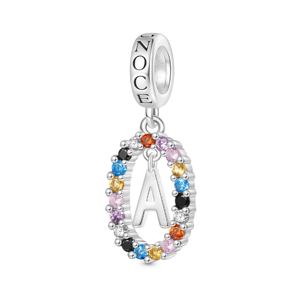 Personalized Initial Letter Color Pendant image number 0