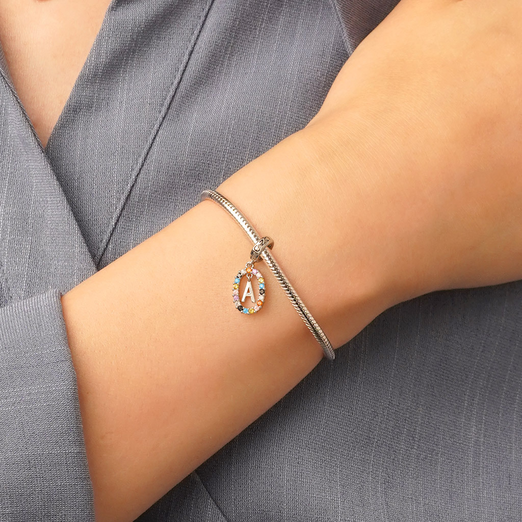 Personalized Initial Letter Color Pendant image number 6