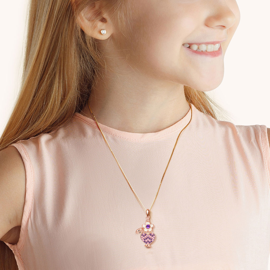 Perfume Heart Bottle Necklace image number 3