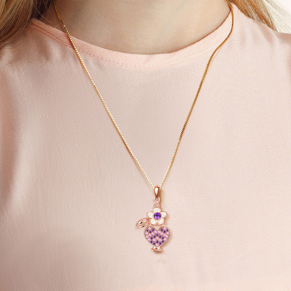 Perfume Heart Bottle Necklace image number 4