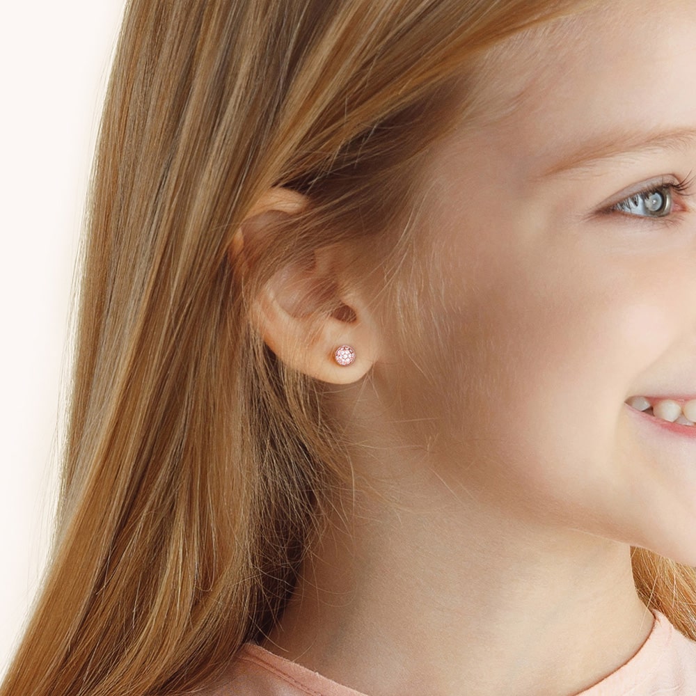 Rose Gold Stud Earring image number 4