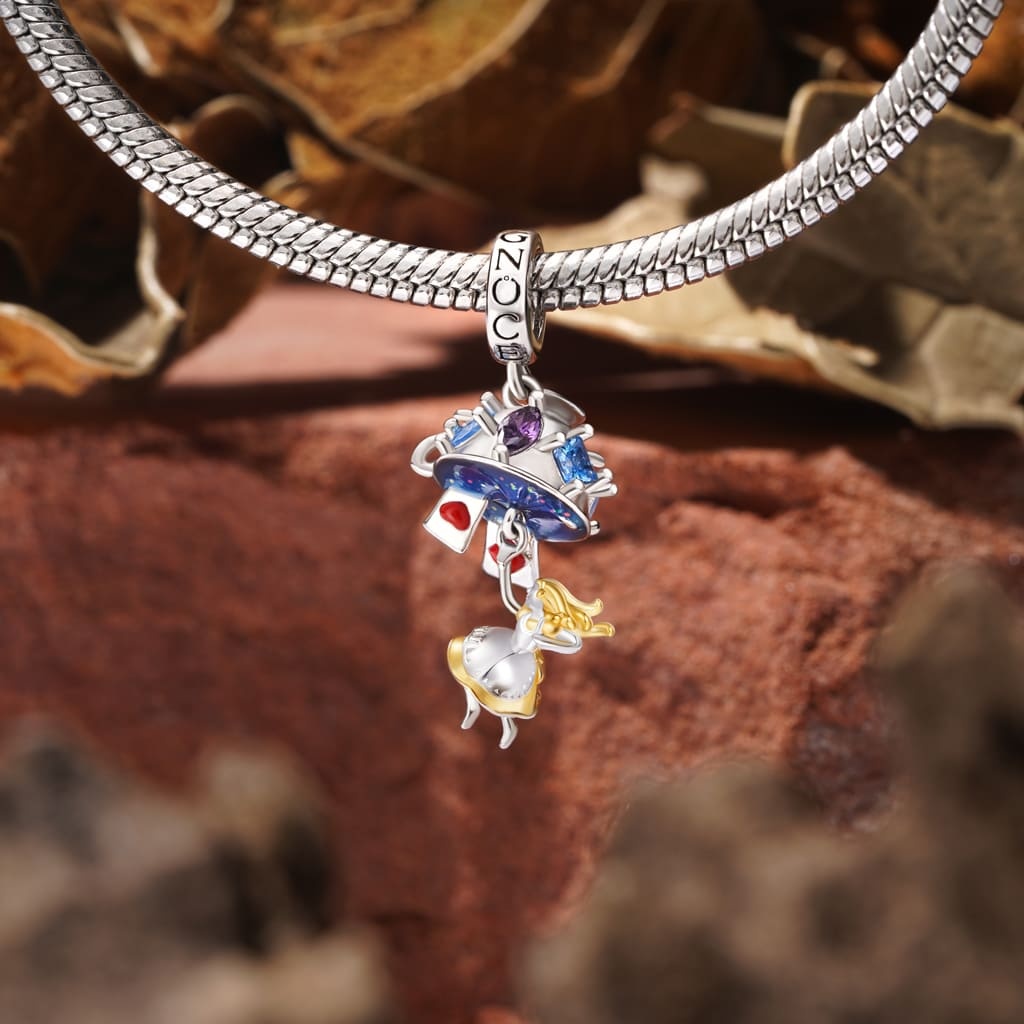 Alice Teacup Playing Cards Pendant image number 2