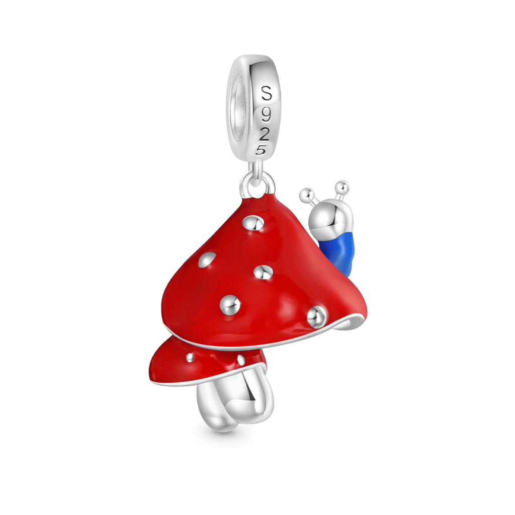 Red Mushroom Caterpillar Pendant image number 1