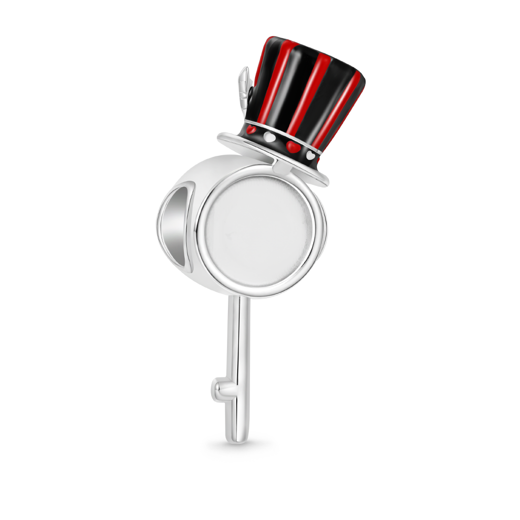 Mad Hatter Hat Pocket Watch Charm image number 1