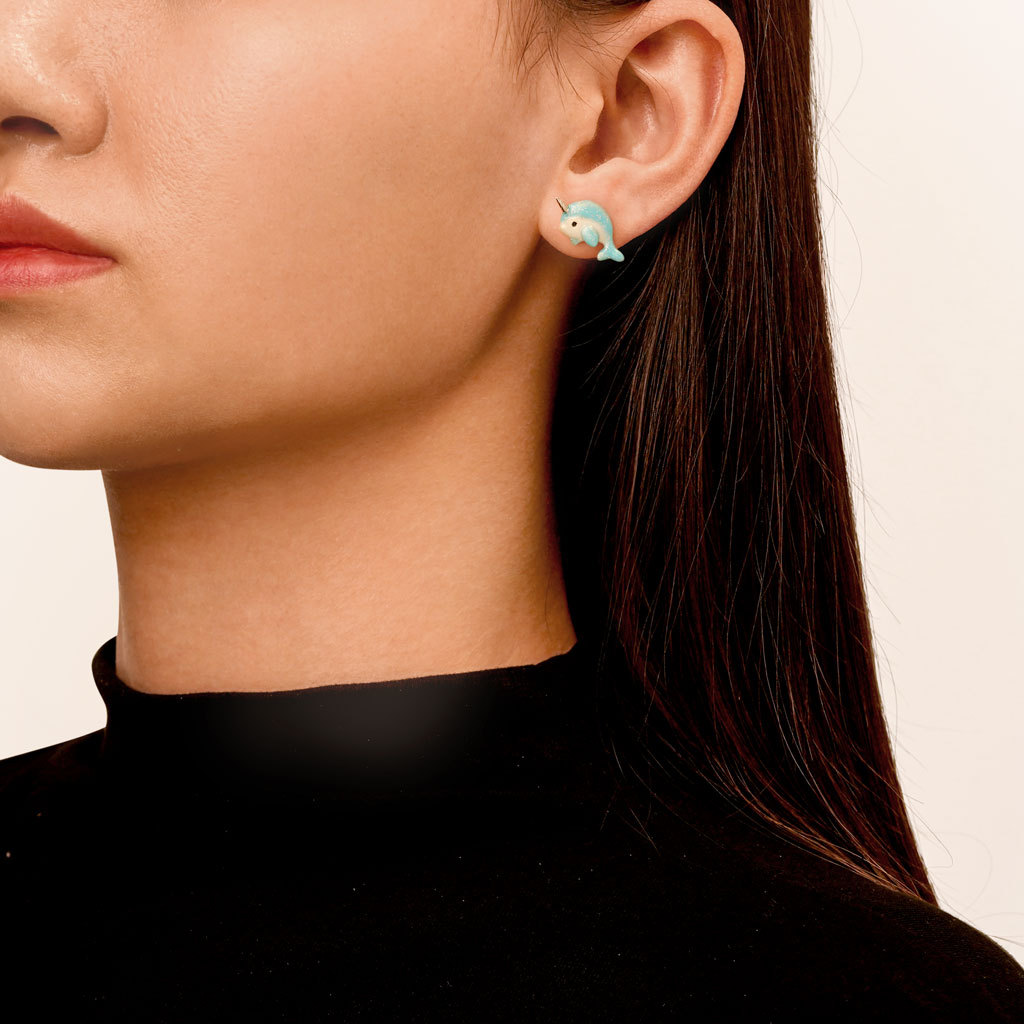 Narwhal Stud Earrings image number 3
