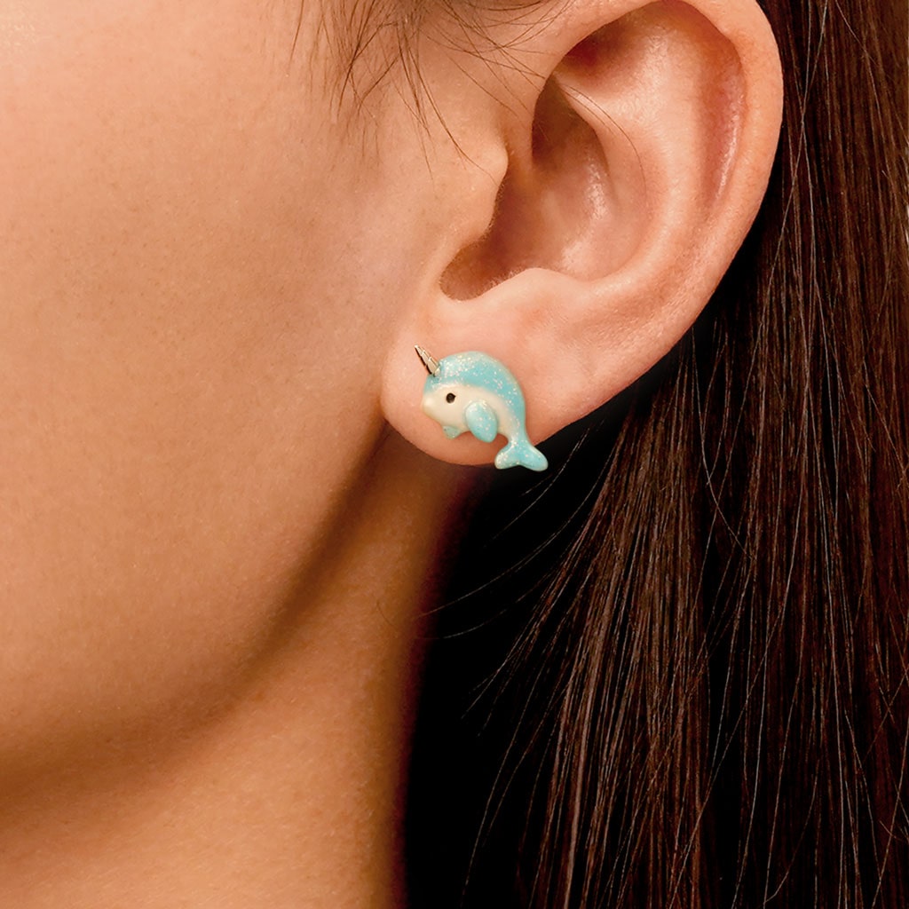 Narwhal Stud Earrings image number 4
