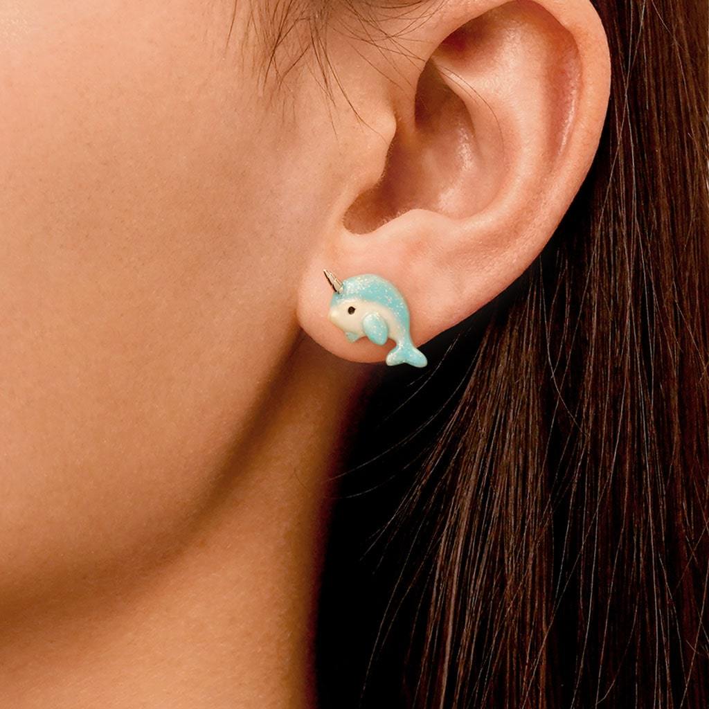 Narwhal Stud Earrings image number 4