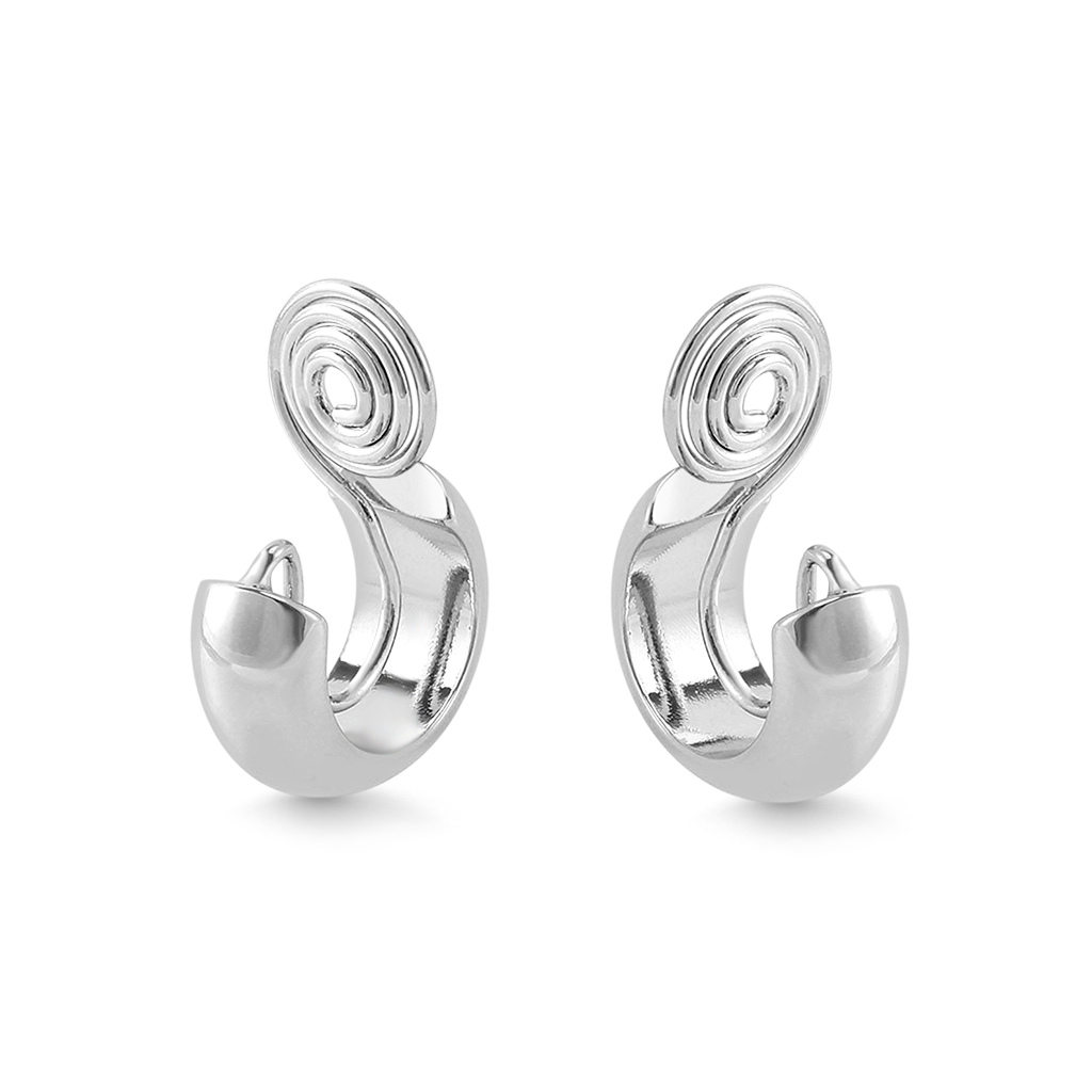 Huggie Gold Clip On Earrings image number 2