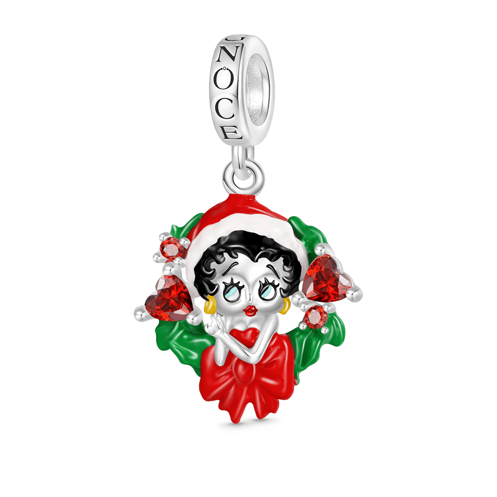 Betty Boop Christmas Wreath Pendant image number 0