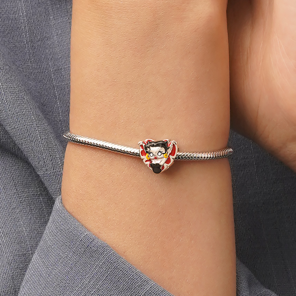 'ZOMBIE LOVE' Betty Boop Heart Charm image number 4