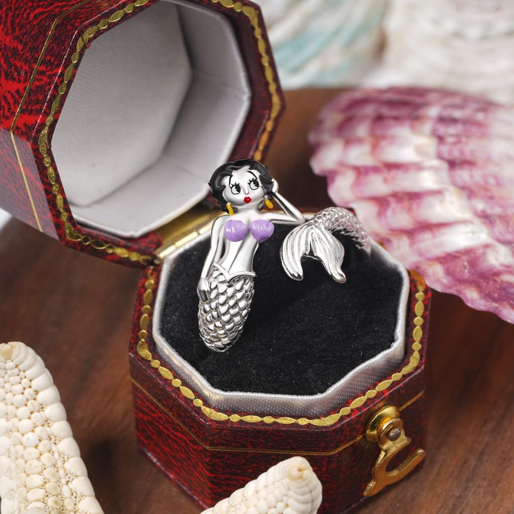 Mermaid Betty Boop Open Ring image number 2