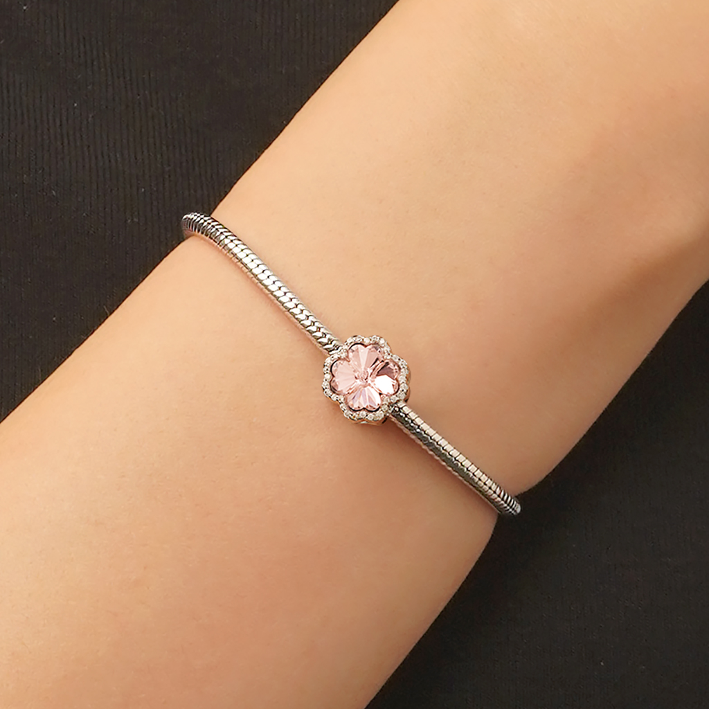 Pink Four-leaf Clover Charm image number 4