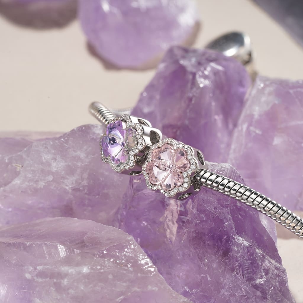 Purple Four-leaf Clover Charm image number 2