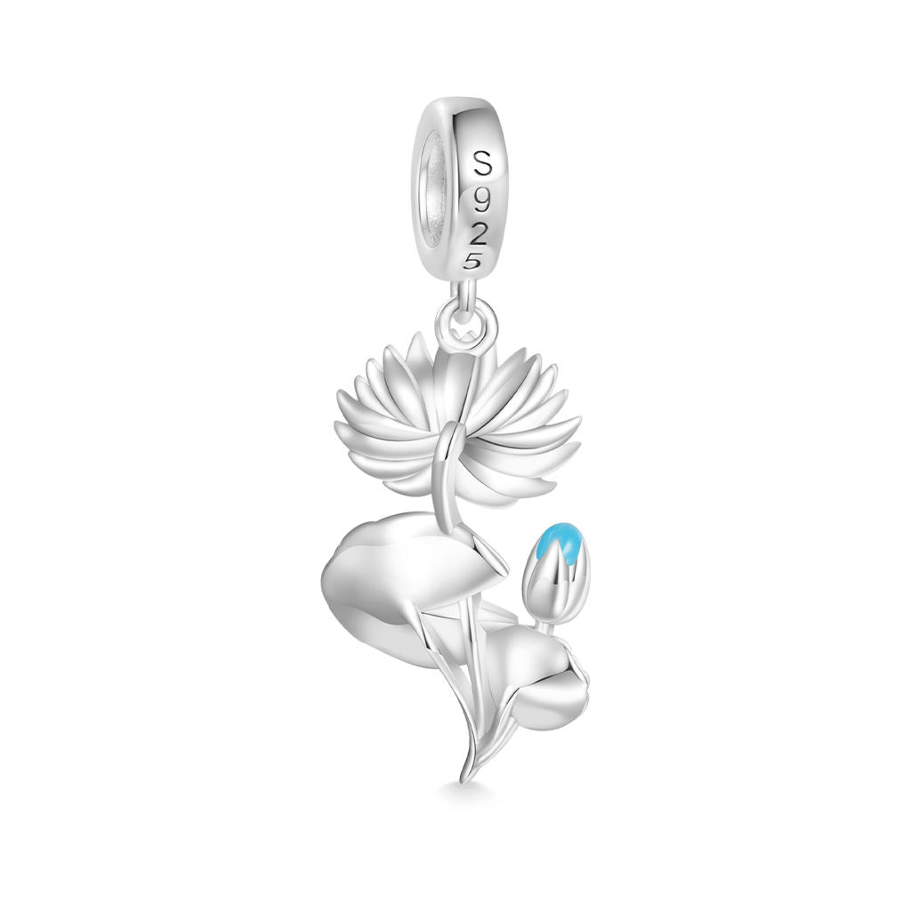 Blue Egyptian Water Lily Pendant image number 1