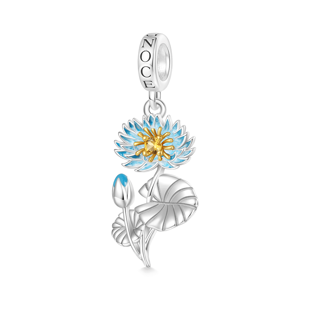 Blue Egyptian Water Lily Pendant image number 0