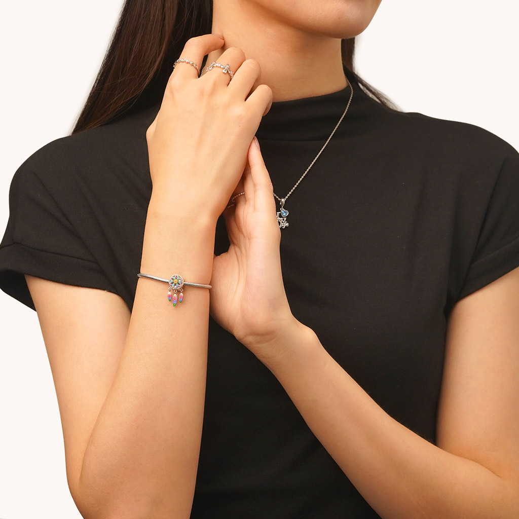 Rainbow Dream Catcher Charm image number 2