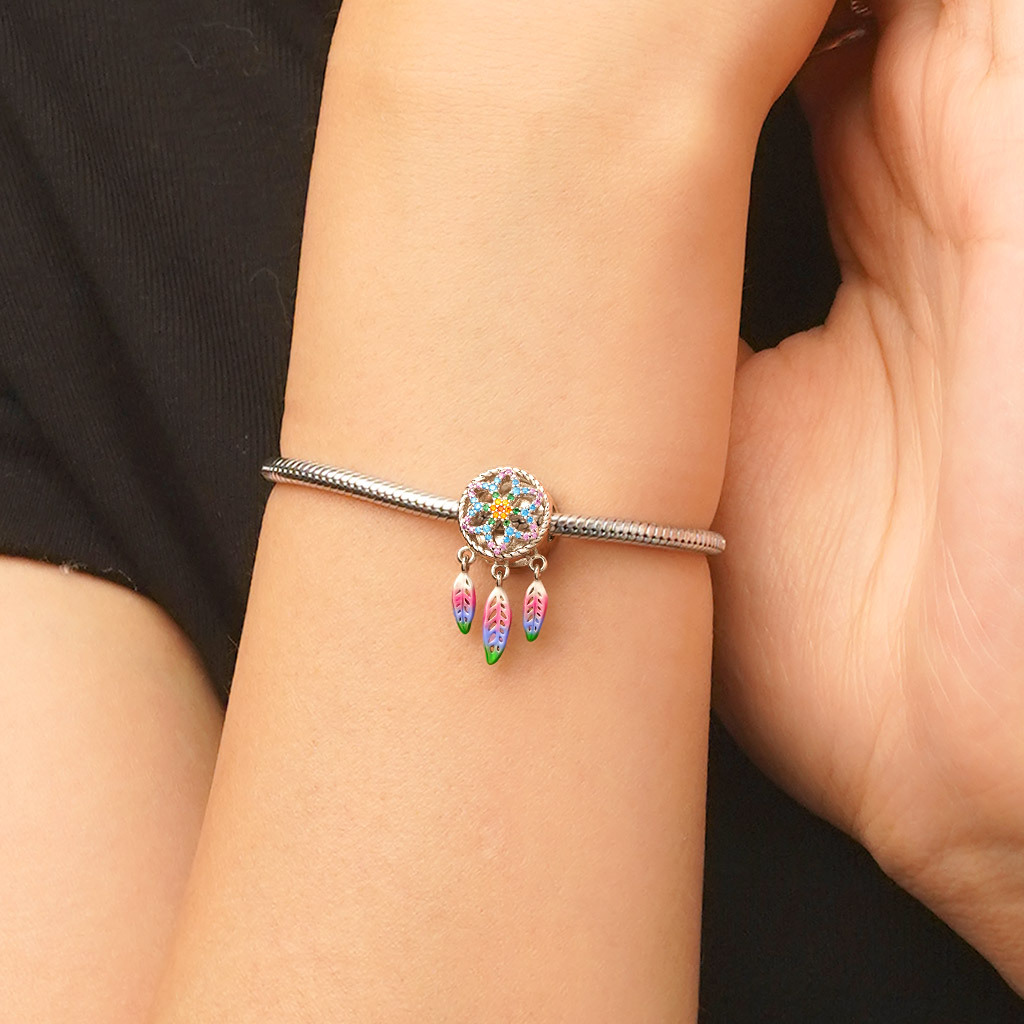 Rainbow Dream Catcher Charm image number 4