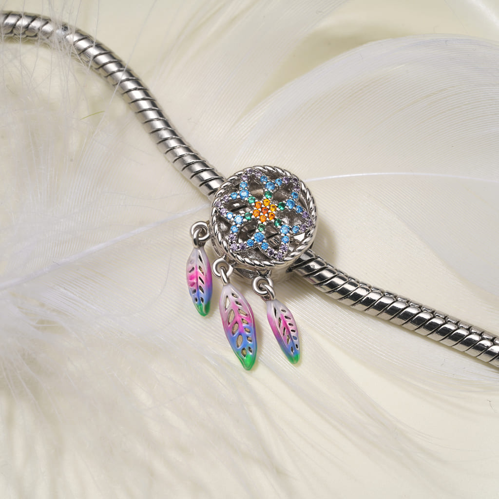 Rainbow Dream Catcher Charm image number 3
