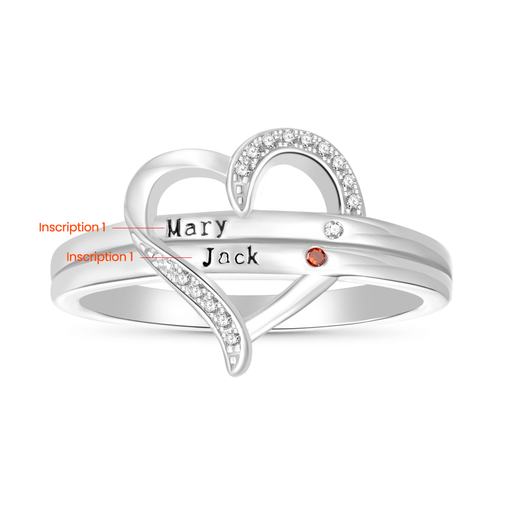 Personalized Heart Ring image number 1