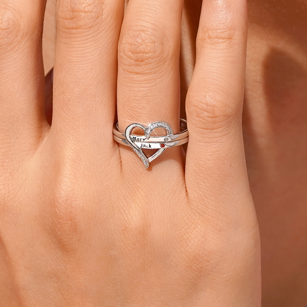Personalized Heart Ring image number 6