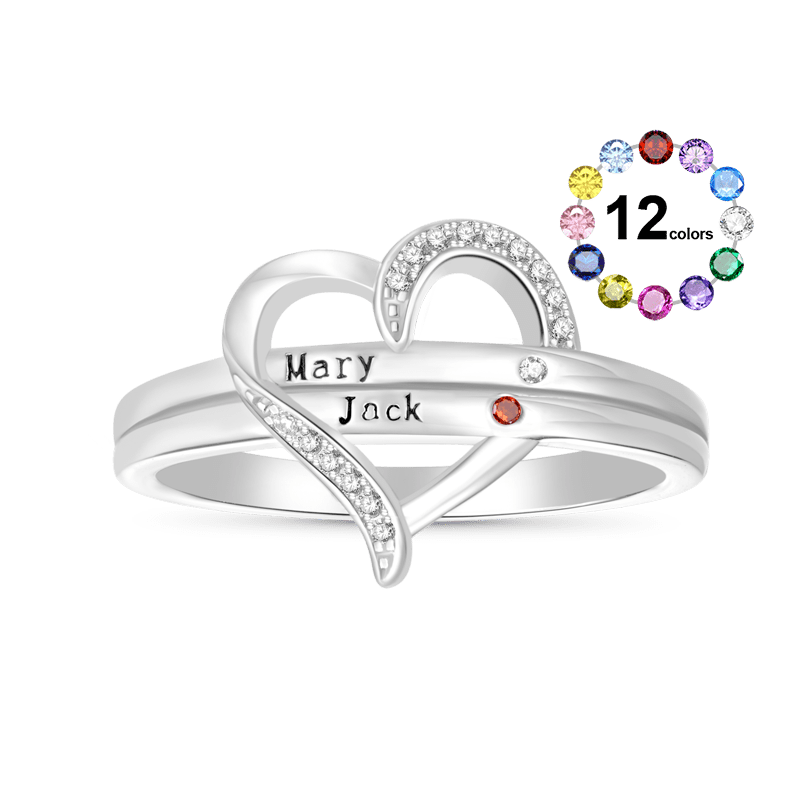 Personalized Heart Ring image number 0