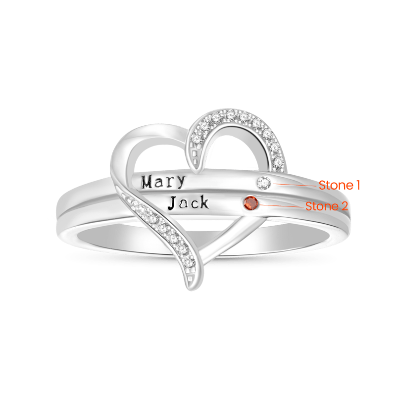 Personalized Heart Ring image number 2