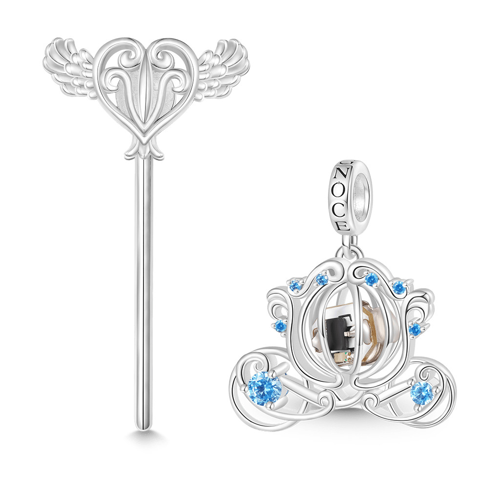 Wireless LED Glow Glass Pumpkin Carriage Pendant image number 1