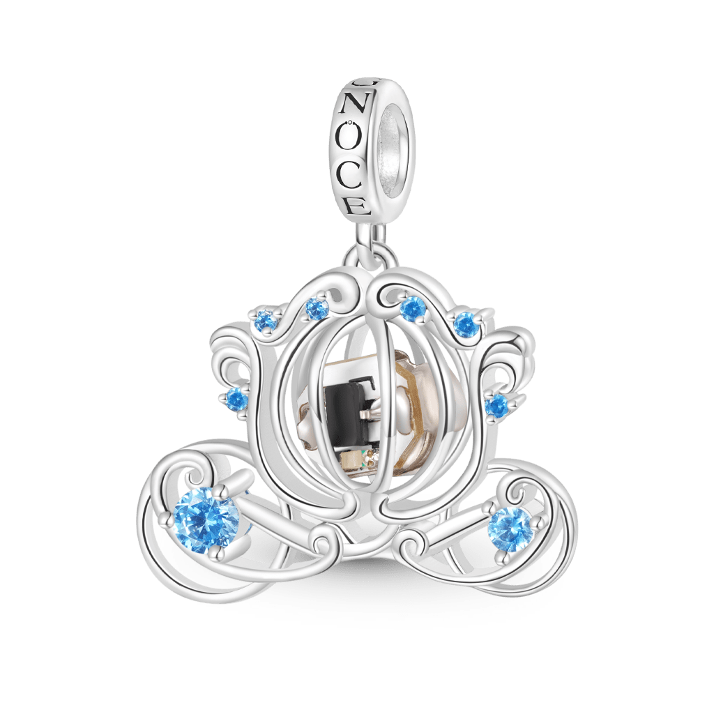 Wireless LED Glow Glass Pumpkin Carriage Pendant image number 2