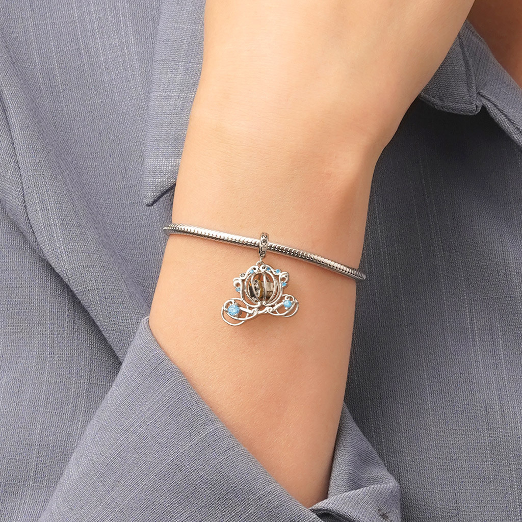 Wireless LED Glow Glass Pumpkin Carriage Pendant image number 6