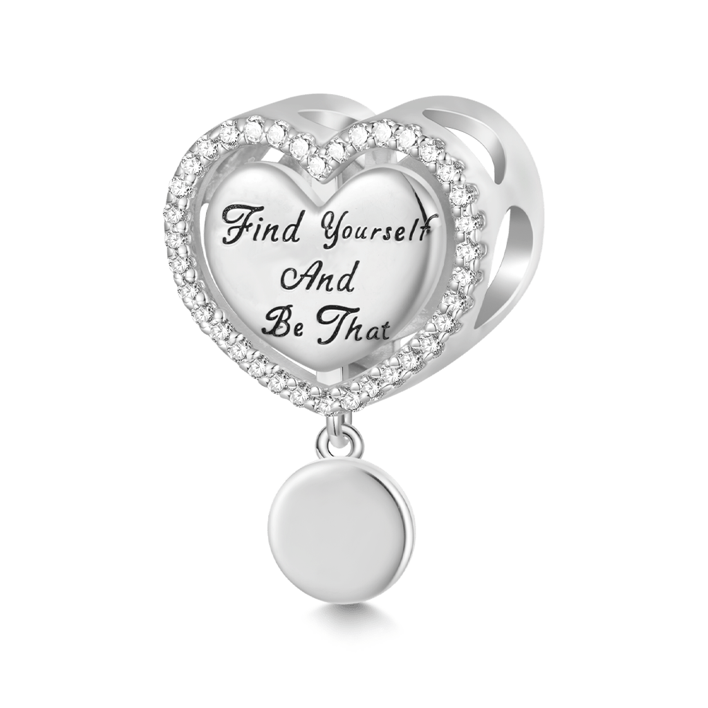 World Map Heart Charm image number 1