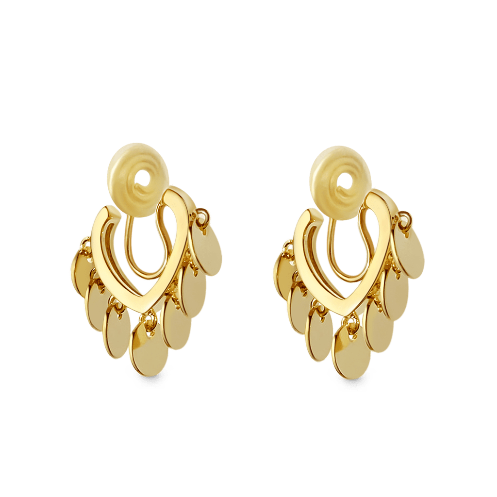 Tassel Heart Ear Clips image number 0