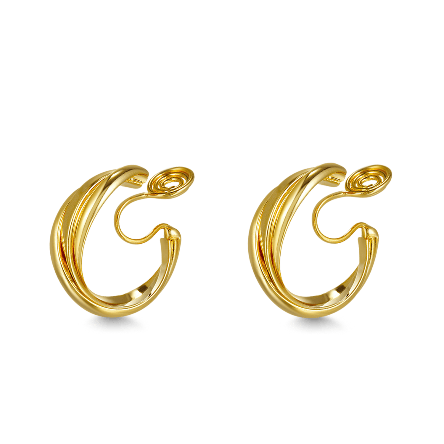 Geometric Metal Ear Clips image number 0