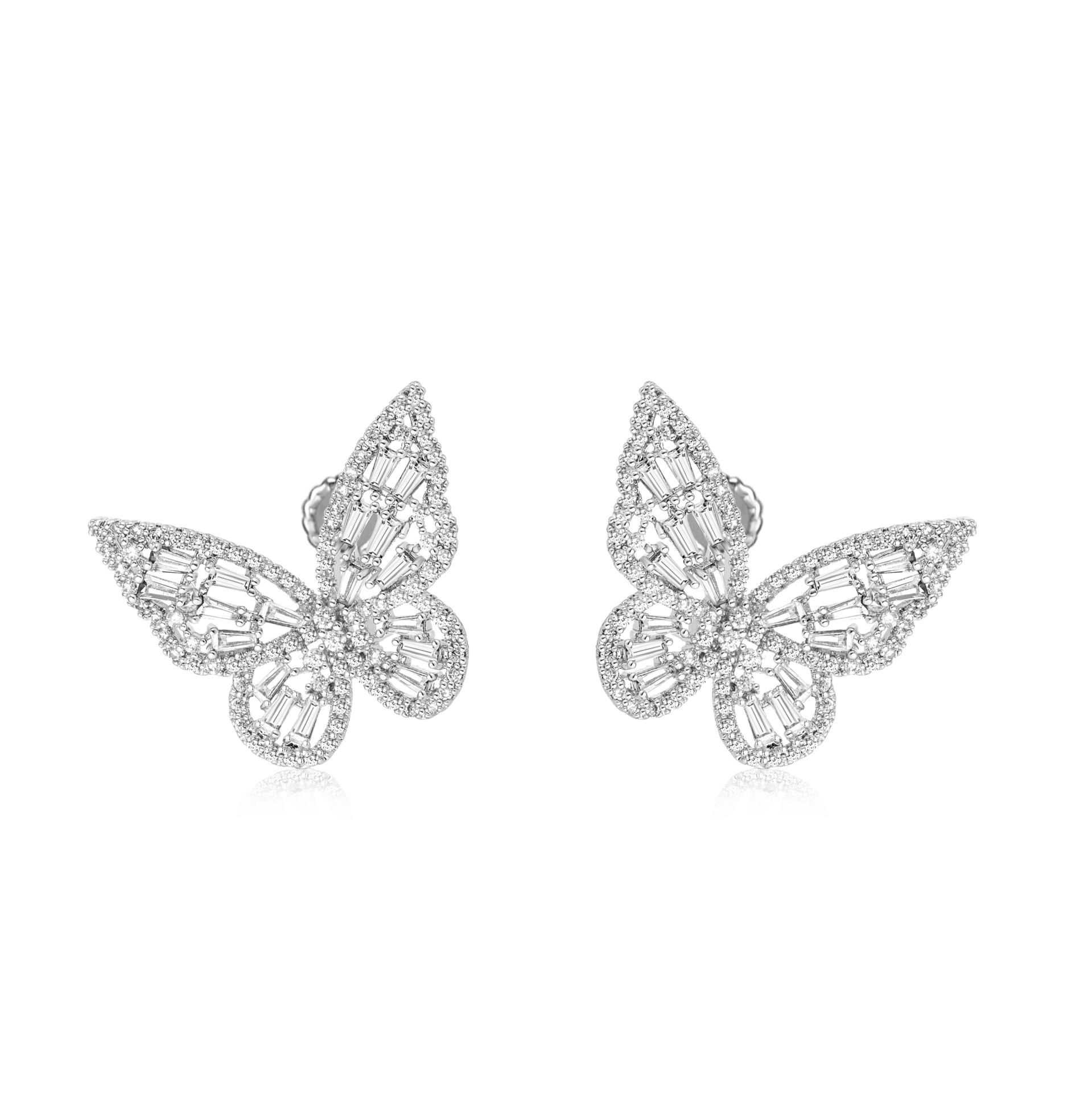 Shiny Butterfly Ear Clips image number 0