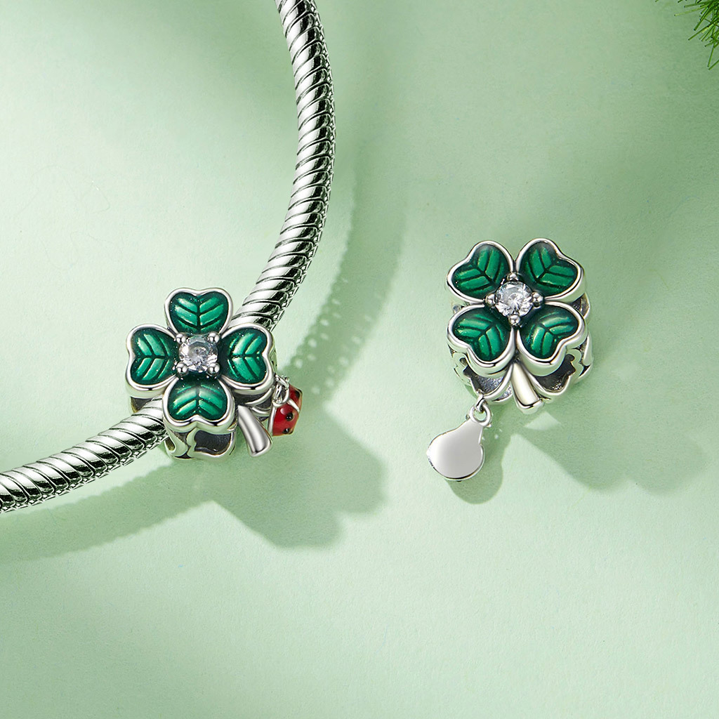 Four Leaf Clover Ladybug Charm image number 1