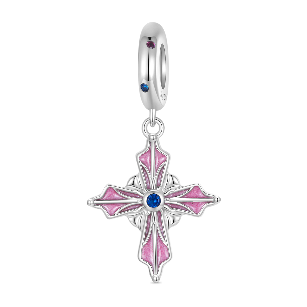 Pink Cross Pendant image number 0