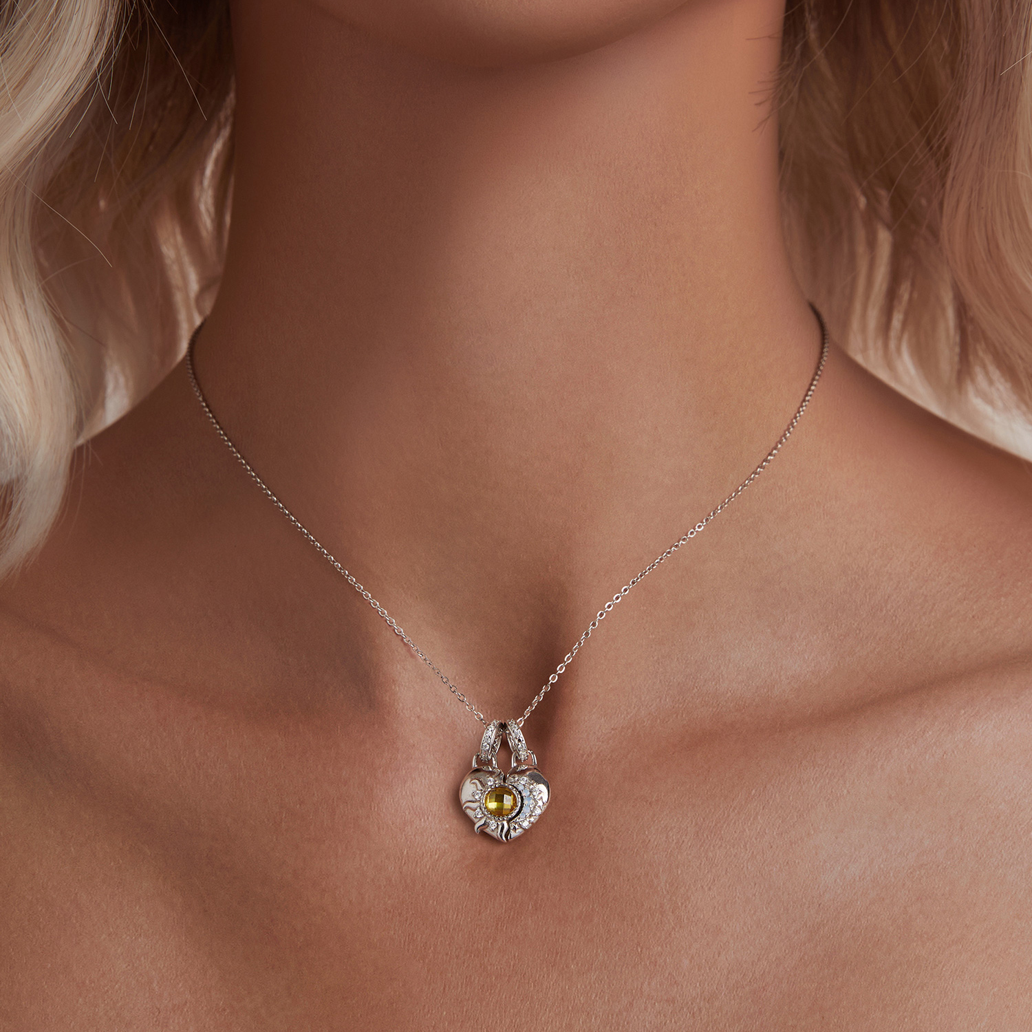 Sun and Moon Love Double Pendant image number 5