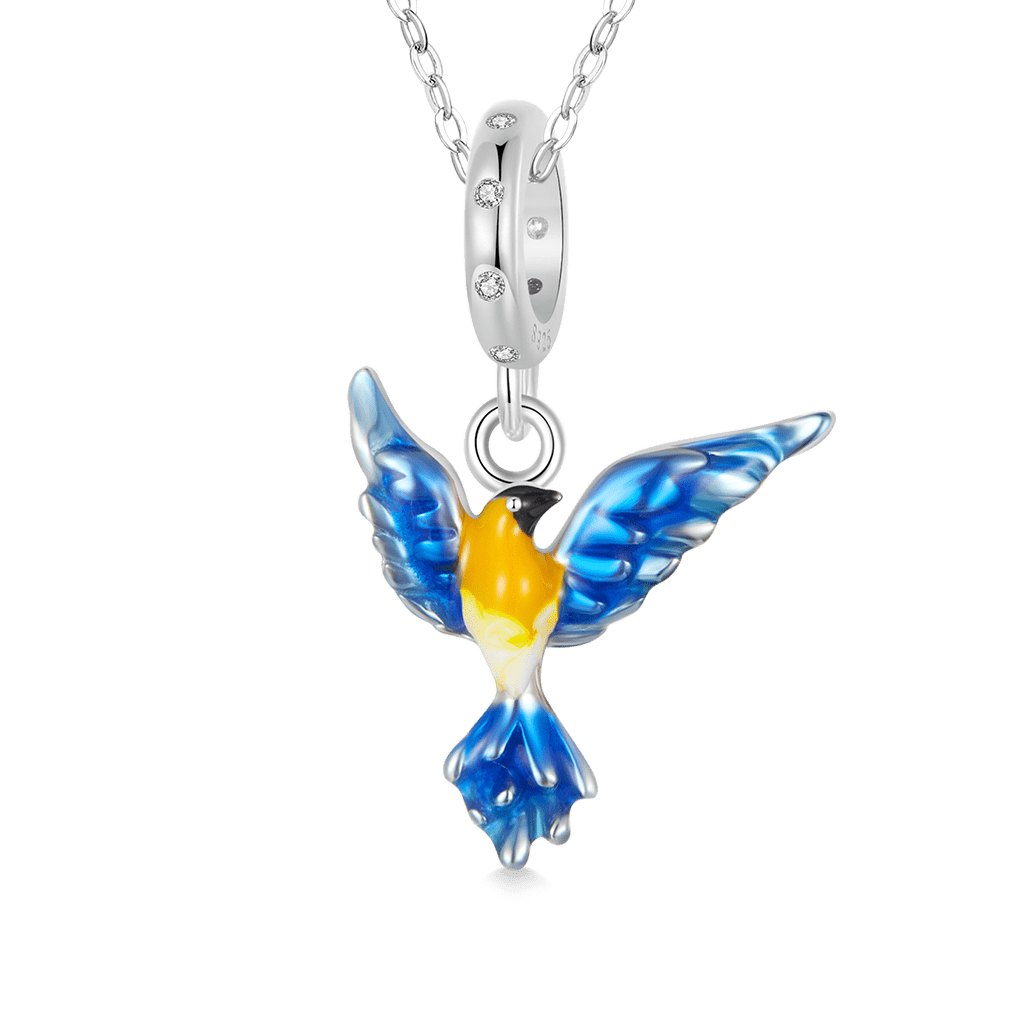 Enamel Hummingbird Pendant image number 1